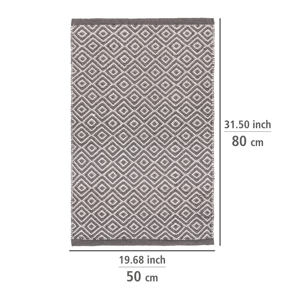 Wenko Turpan tappetino bagno 50x80 grigio antiscivolo