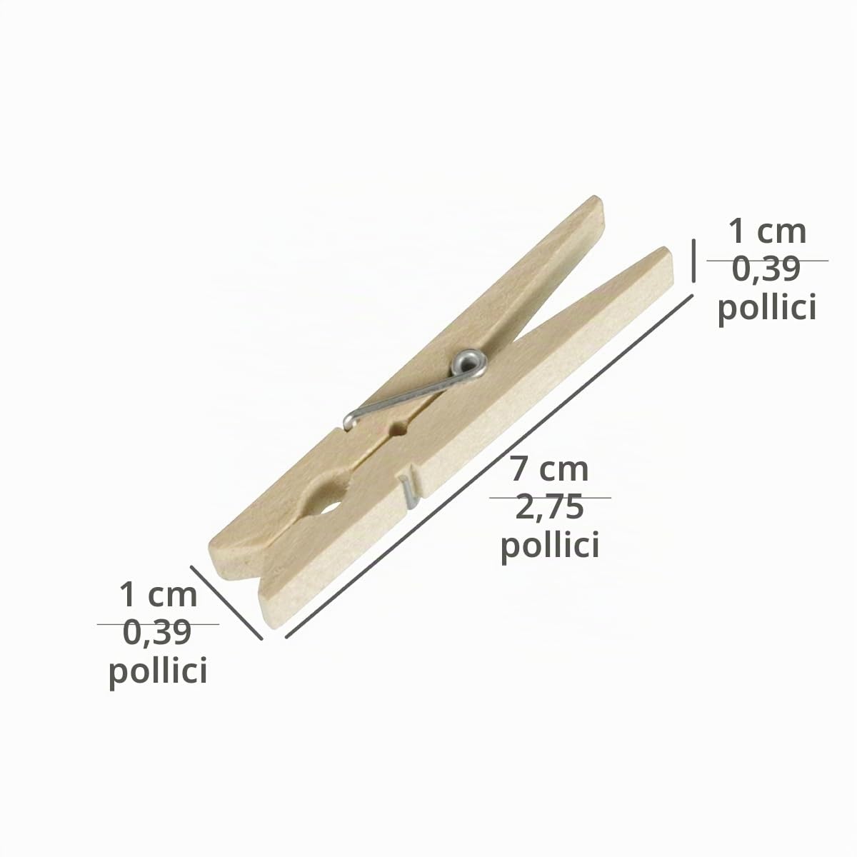 Wenko mollette bucato legno 50 pezzi presa forte