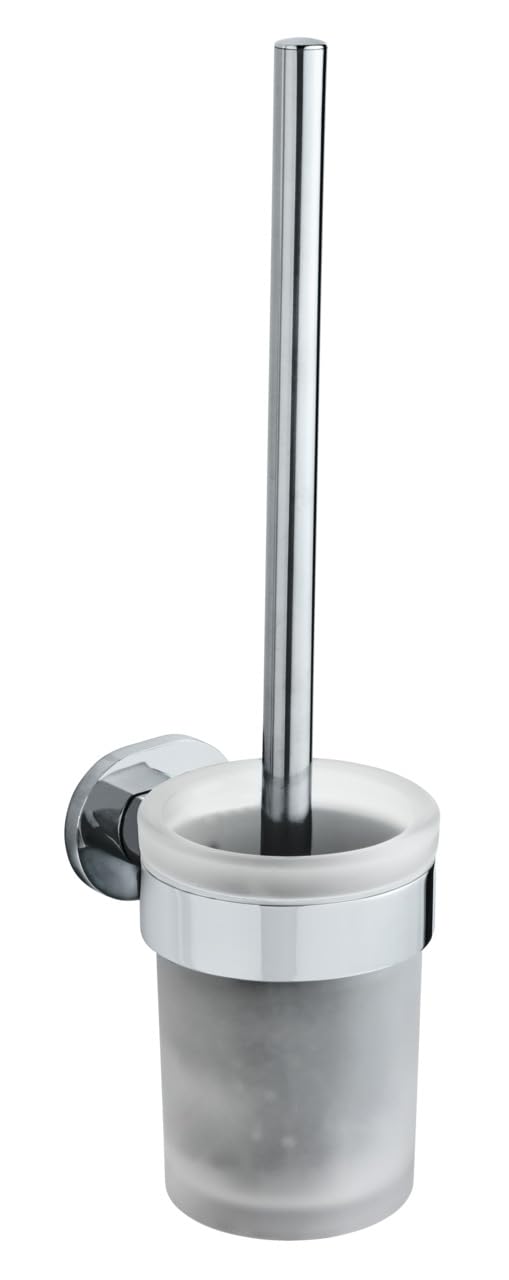 Wenko Maribor 25047100 Scopino WC Cromato Vetro Senza Fori