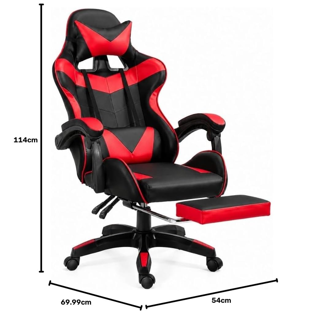 Cecaro Group Sedia Gaming Rosso Nero Reclinabile 150 kg