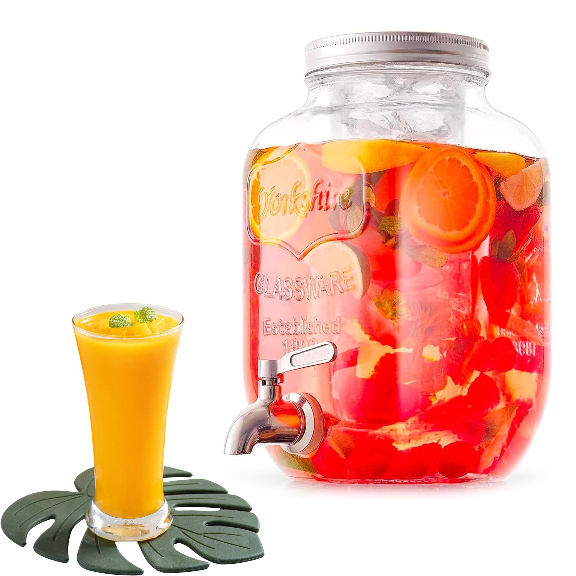 Cecaro Group dispenser vetro 3,5L rubinetto bevande fredde