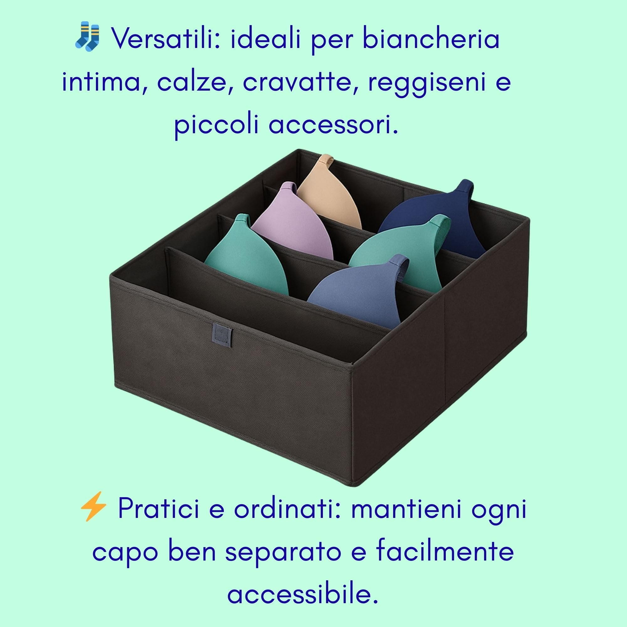 Cecaro Group Set 2 Organizer Cassetti Tessuto 28x28x13 cm