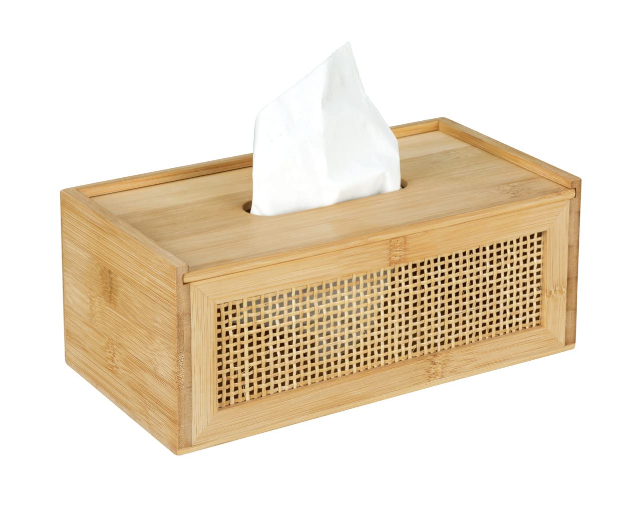 Wenko Allegre box portafazzoletti rattan bambù naturale
