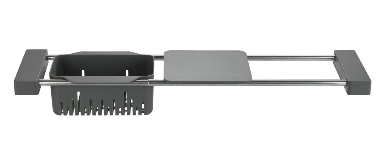 Wenko Caddy Scolapiatti Lavello Grigio 43,5-77,5 cm