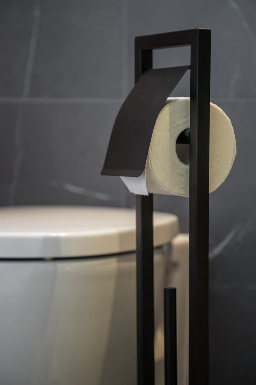 Wenko Bambusa mobiletto bagno in bambù con struttura nera
