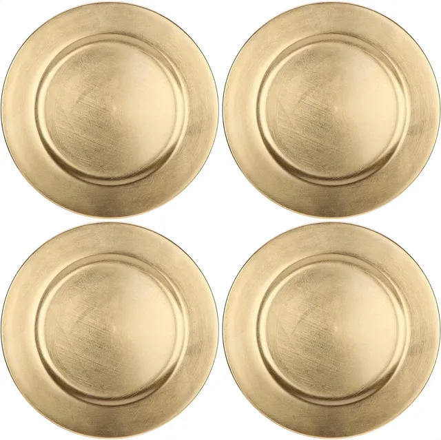 Cecaro Group Sottopiatti Oro 33 cm Sottopiatti 6 Pezzi Eleganti