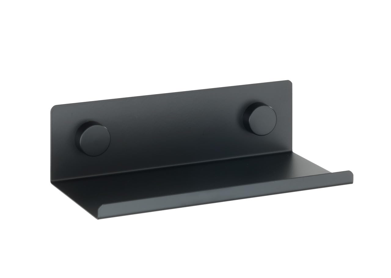 Wenko Jet S mensola parete nero 25x7,5x12 cm