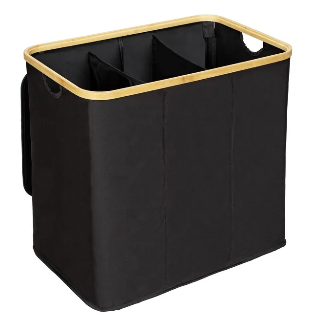 Wenko Ecori Trio cesto portabiancheria naturale 57x50x37