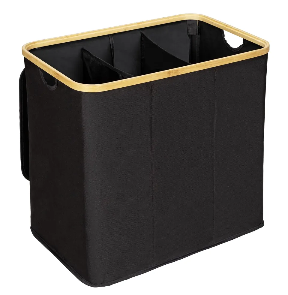 Wenko Ecori Trio cesto portabiancheria naturale 57x50x37