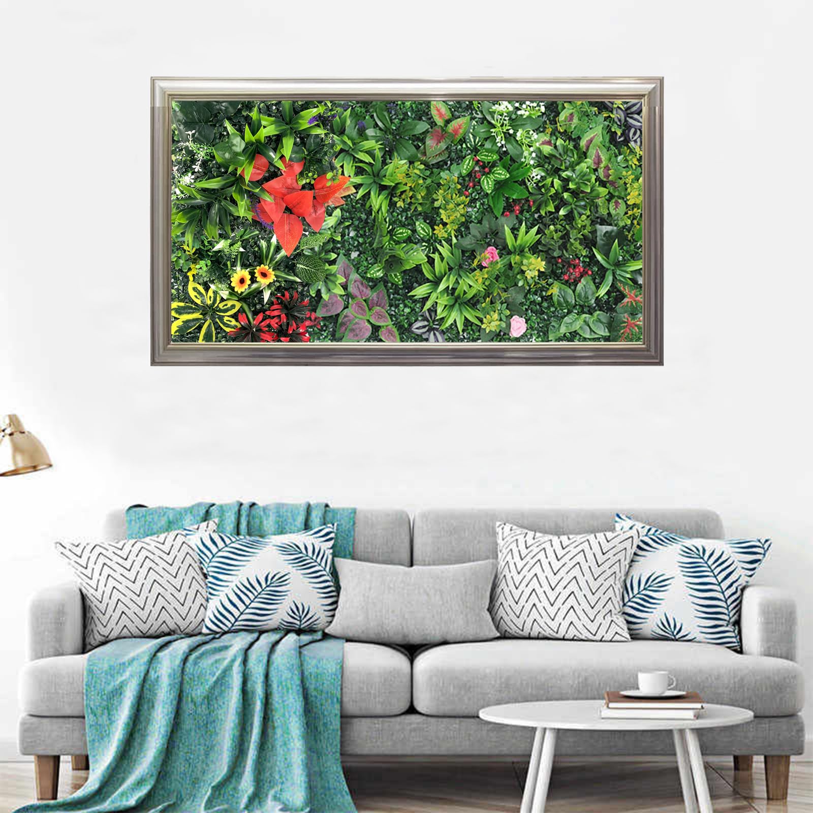 Lxoraziy Pannelli Muro Vegetale 25x25 cm 4 Pezzi