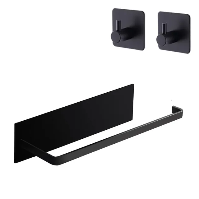 Lxoraziy portarotolo cucina adesivo nero +2 ganci