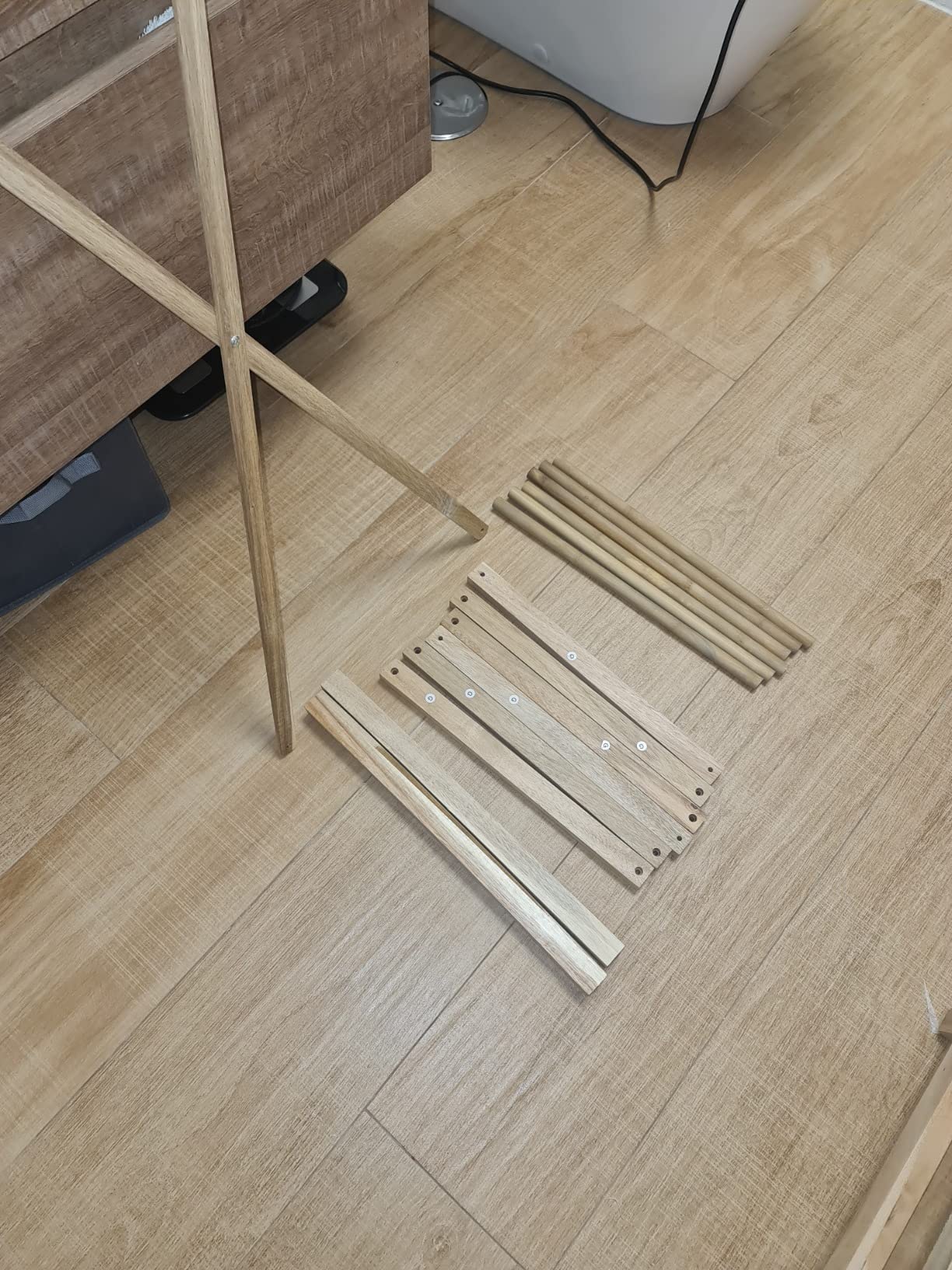 Wenko Acina carrello 3 cassetti legno acacia