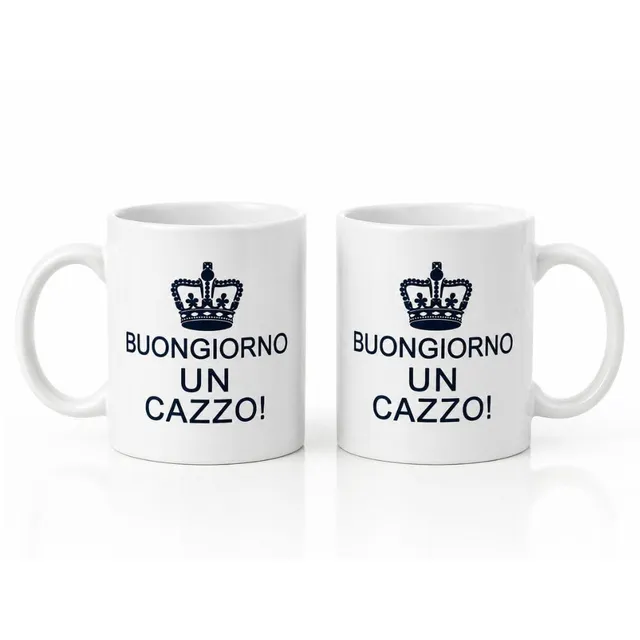 Cecaro Group mug ceramica 325 ml set 2 tazze scritta divertente