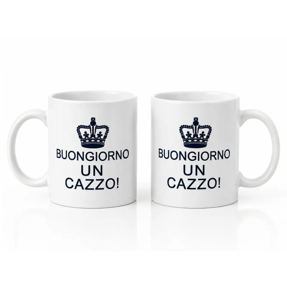 Cecaro Group mug ceramica 325 ml set 2 tazze scritta divertente