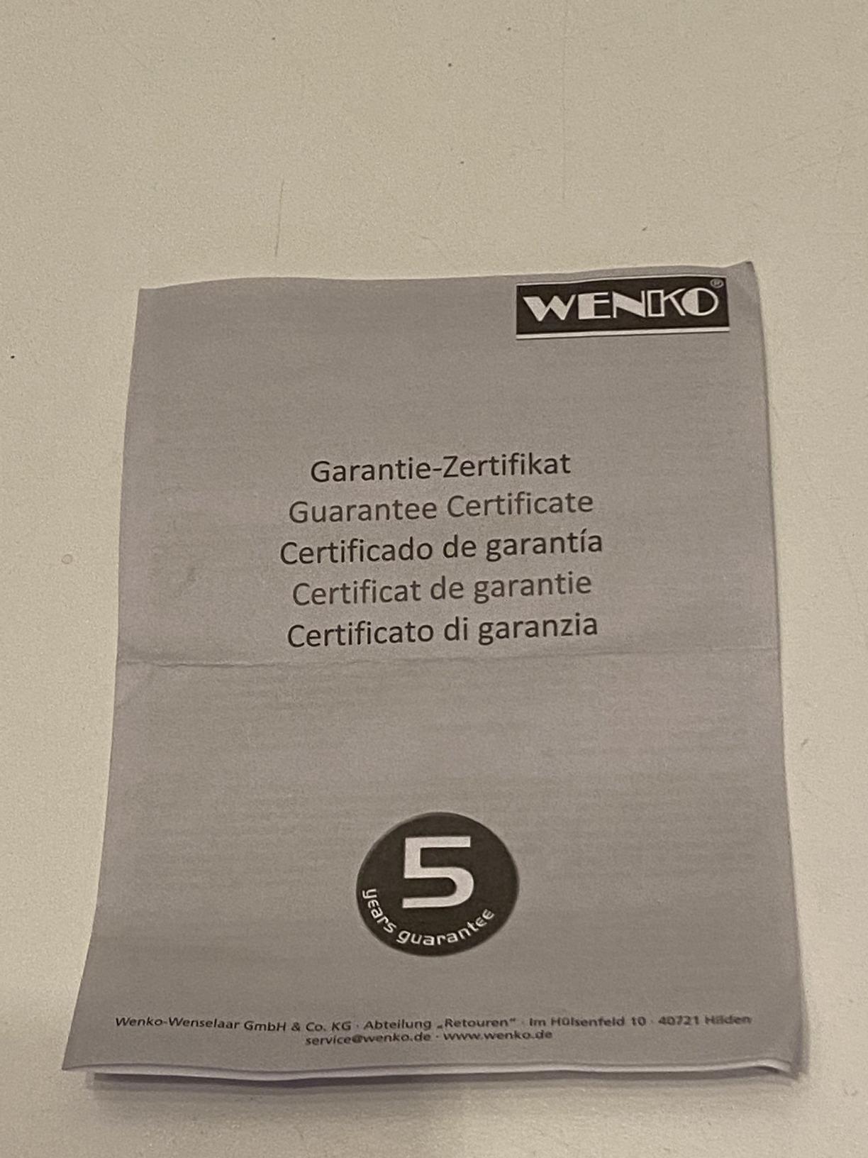 Wenko Vacuum-Loc Quadro bicchiere acciaio 7,5x10x10