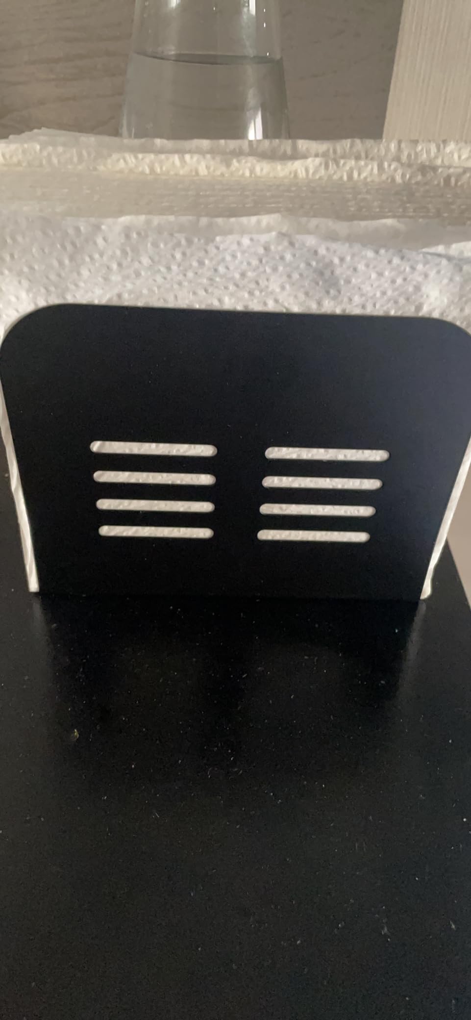 Wenko Baco Portatovaglioli 15x12,5x4 cm Nero Metallo