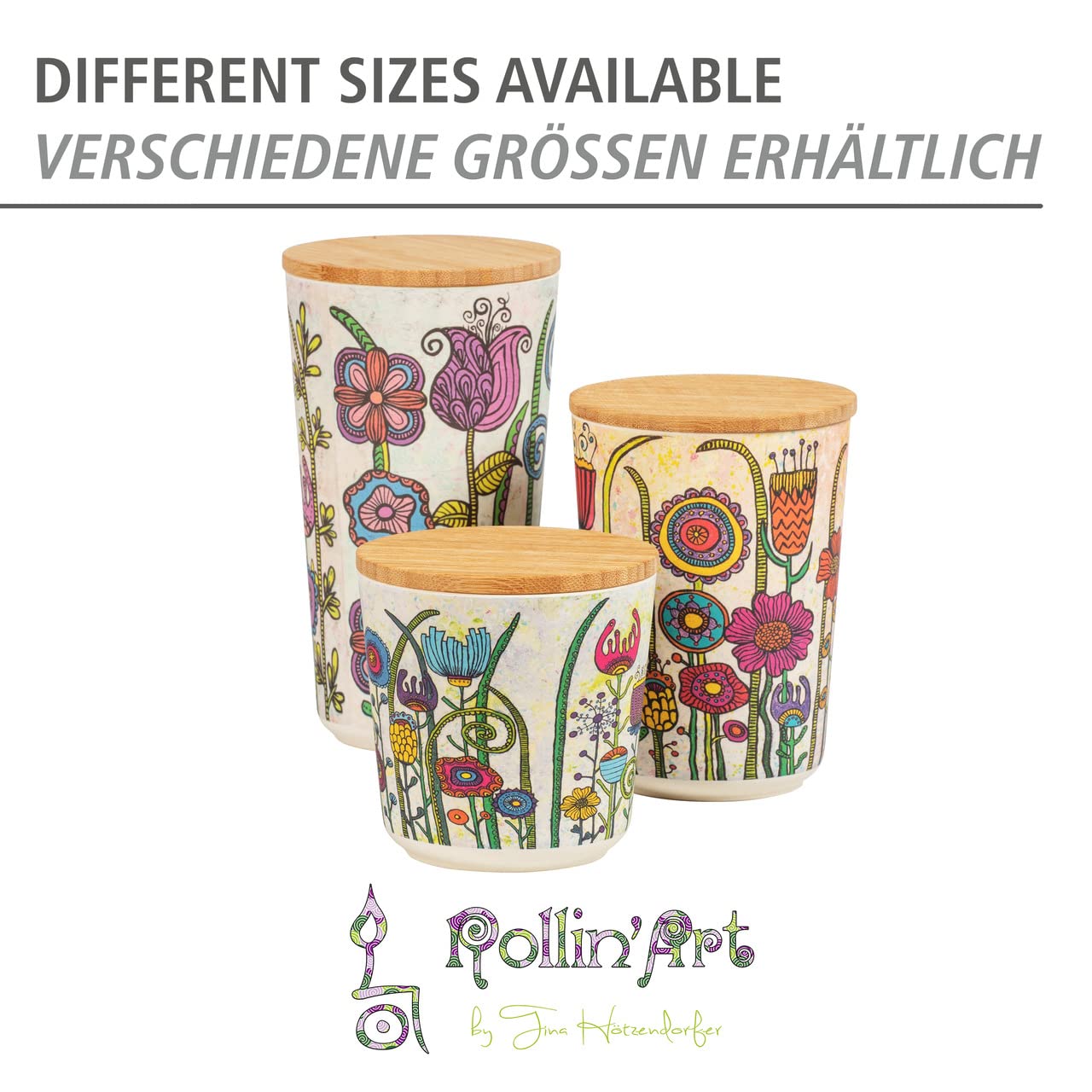 Wenko Flowers barattolo ermetico 0,7 L coperchio bambù