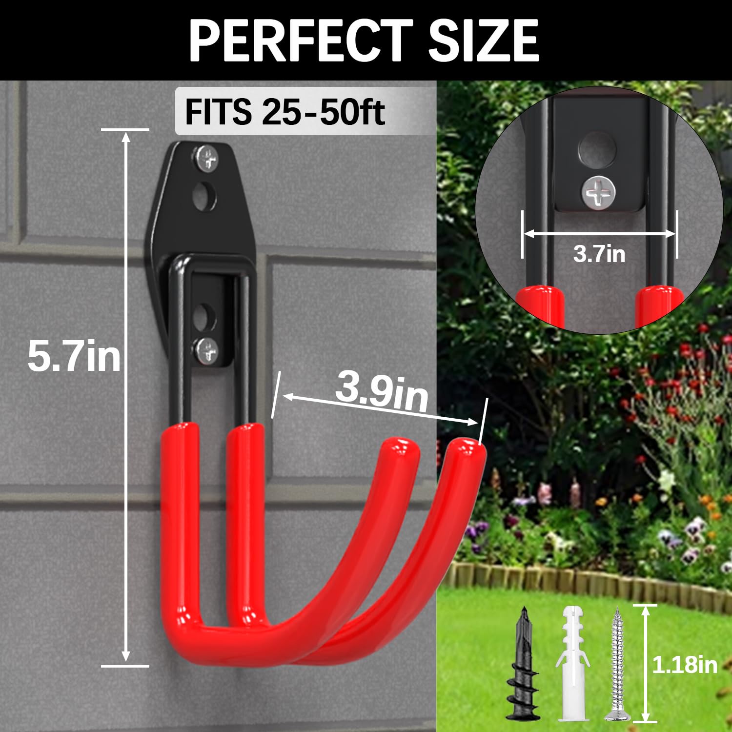 3-H ganci da garage 10 pezzi acciaio 42 kg