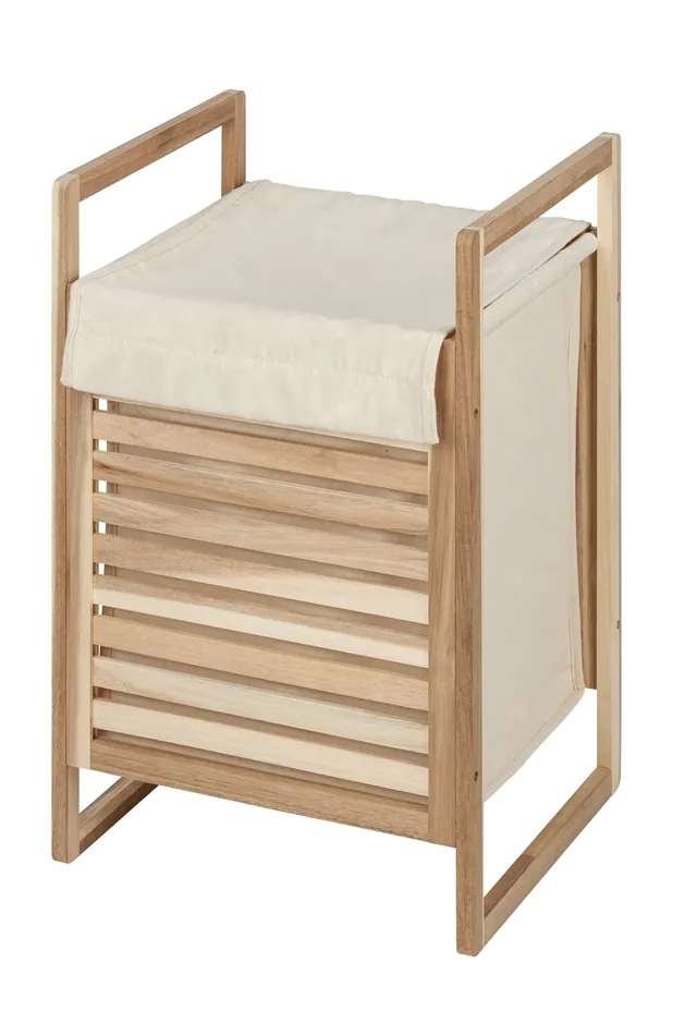 WENKO Acina cesto portabiancheria 40 L acacia