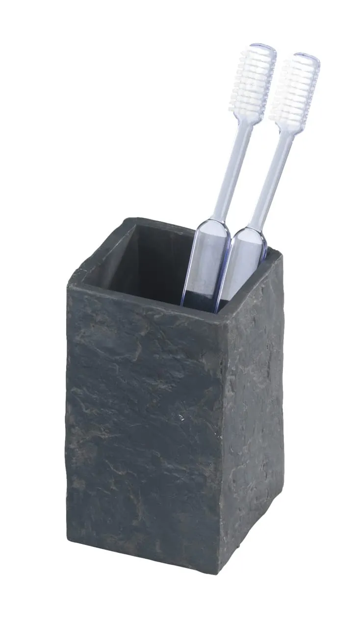 Wenko 17920100 Slate Rock bicchiere portaspazzolini antracite