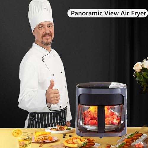 Cecaro Group Friggitrice ad Aria 6L 1200W Vetro 7 Funzioni