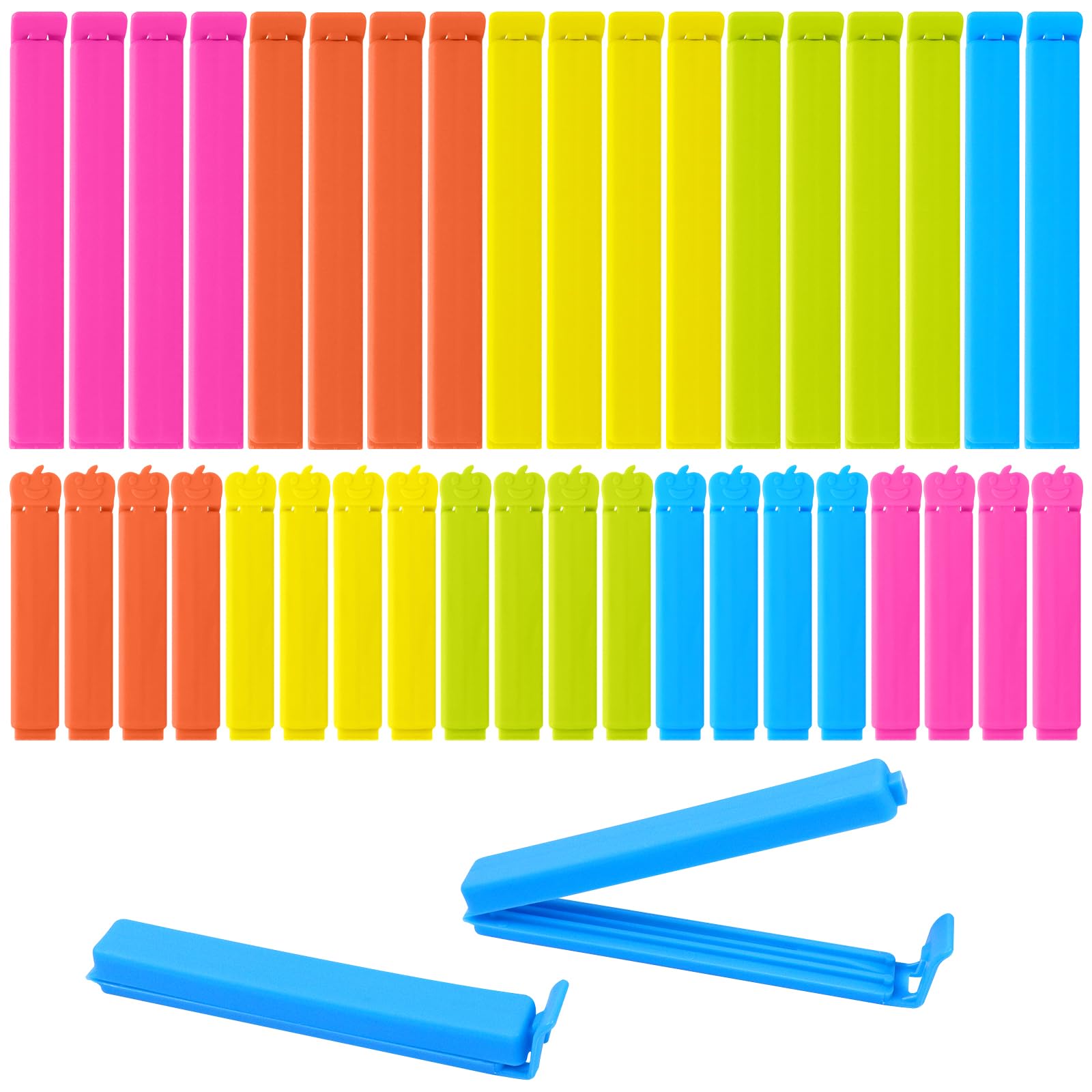 Quelcc clip chiudi sacchetti 40 pezzi 5 colori
