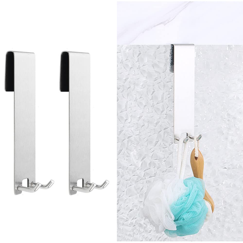 Lxoraziy ganci doccia vetro argento 2 pezzi 6-12 mm