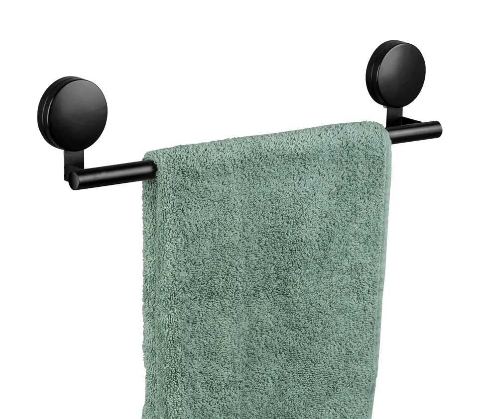 Wenko Pavia Static-Loc Plus portasciugamani nero 41,5 cm