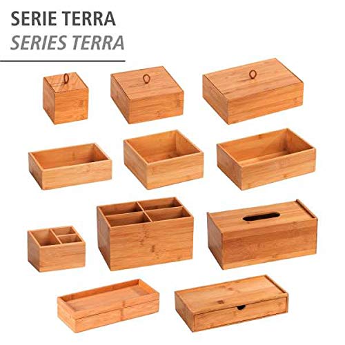 Wenko Terra organizer bambù 3 scomparti 12x8x9 cm marrone