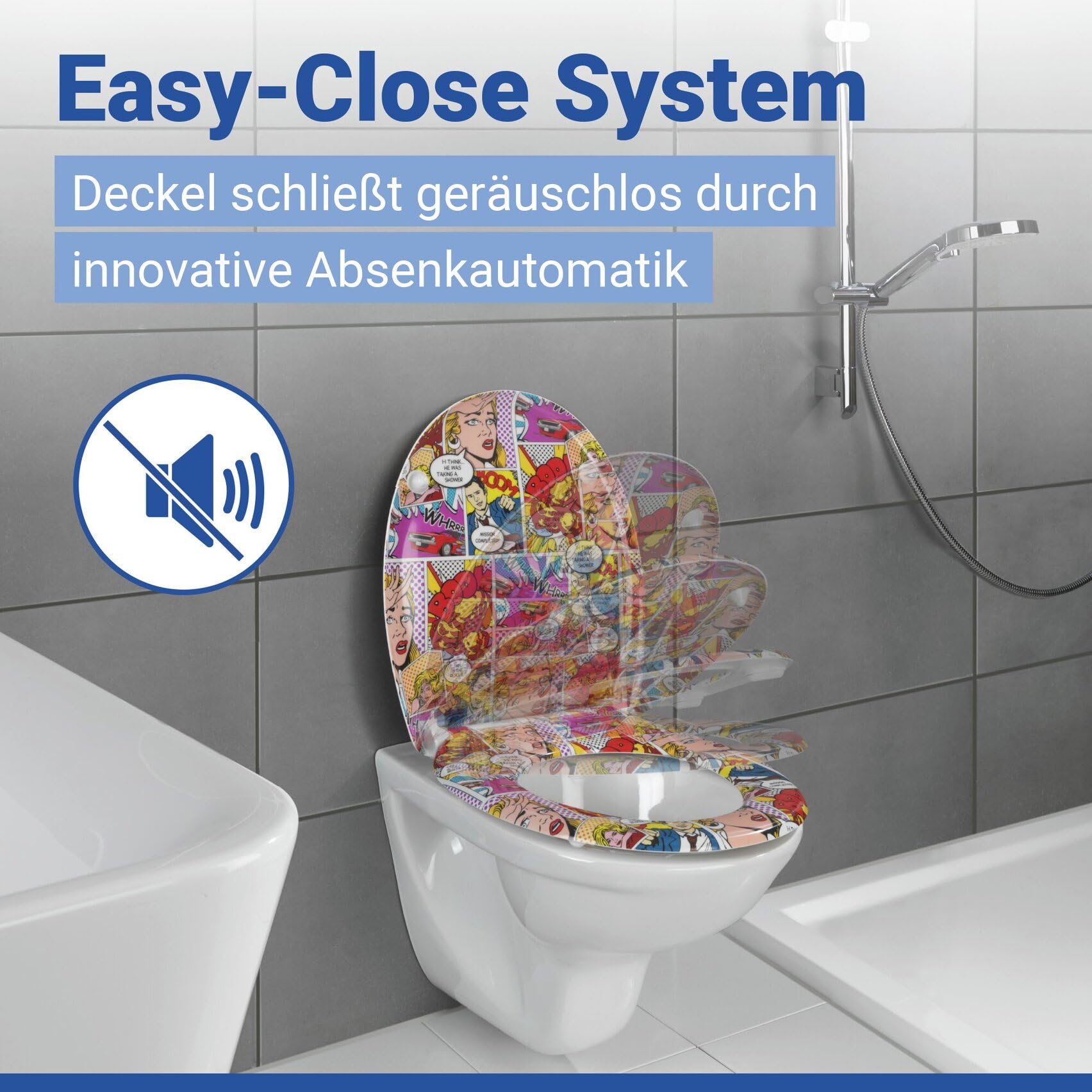 Wenko 22797100 sedile WC Pop Art duroplast soft-close