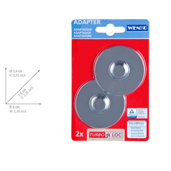 Wenko Turbo-Loc adattatore fissaggio senza forare cromo