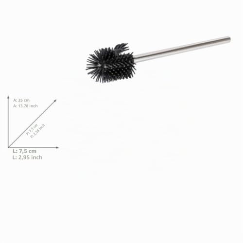 Wenko testina scopino silicone nero ricambio con bordo