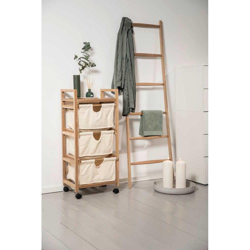 Wenko Acina carrello 3 cassetti legno acacia