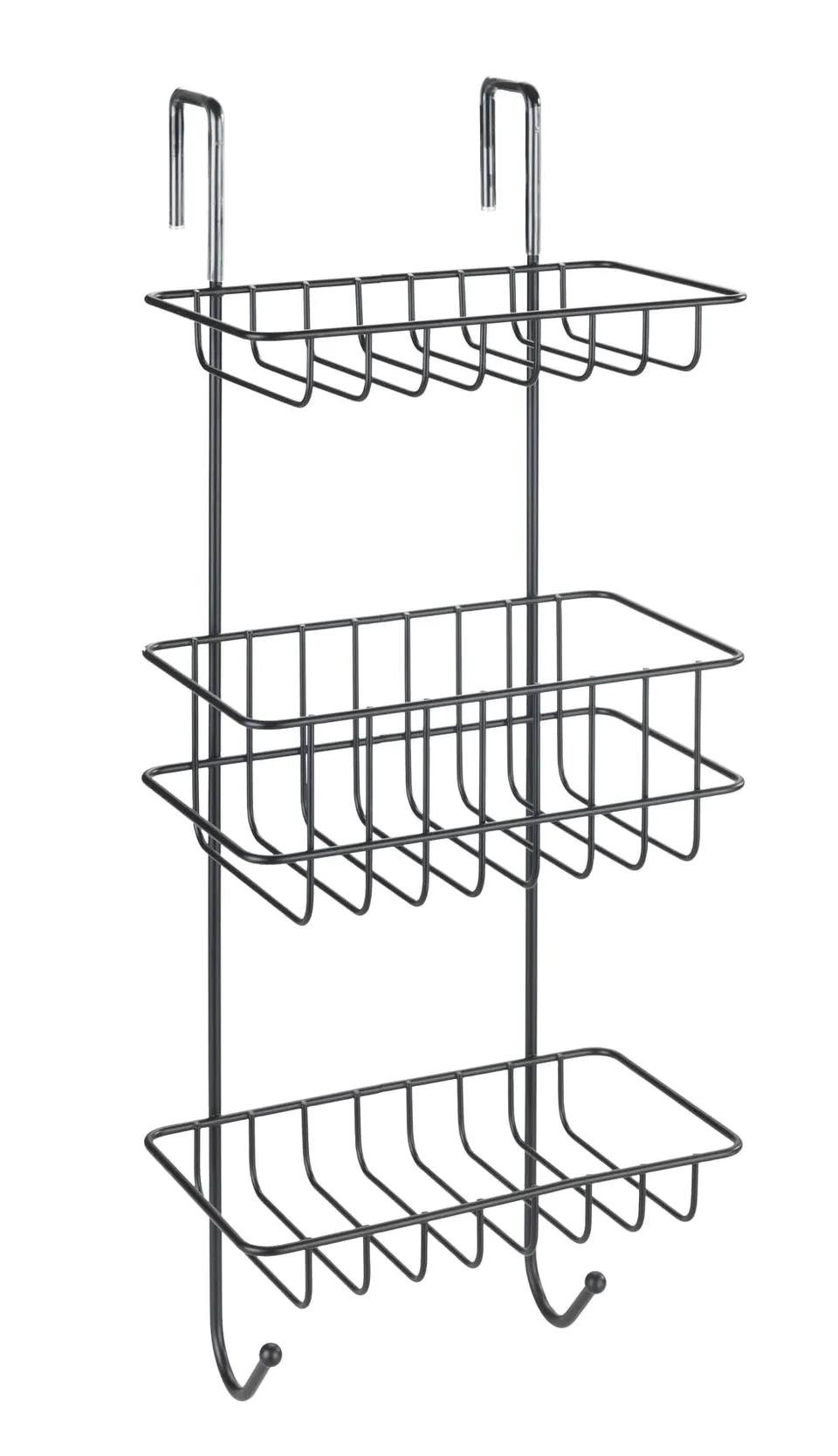 Wenko Revigo scaffale doccia nero 3 ripiani senza forare