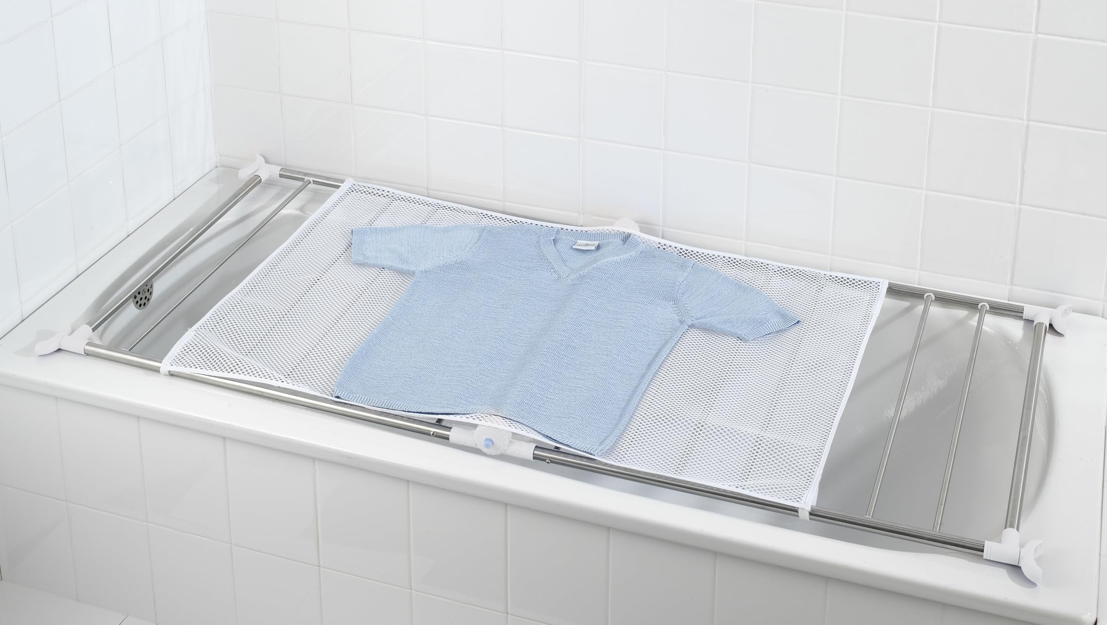 Wenko 3772020100 stendibiancheria vasca 11 m argento opaco