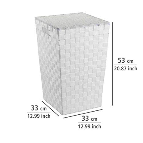 Wenko Adria Square 22277100 cesto biancheria 48L bianco con coperchio