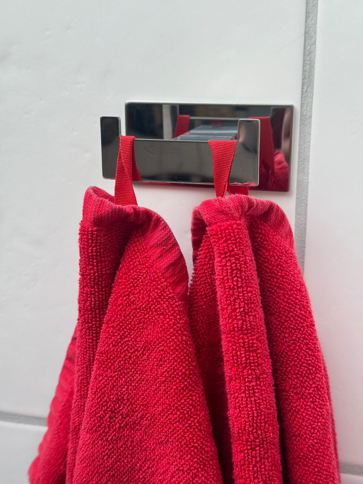 Wenko Genova Duo Turbo-Loc gancio doppio inox opaco