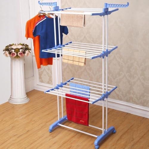 Cecaro Group Stendino Torre Acciaio ABS Pieghevole Blu Bianco