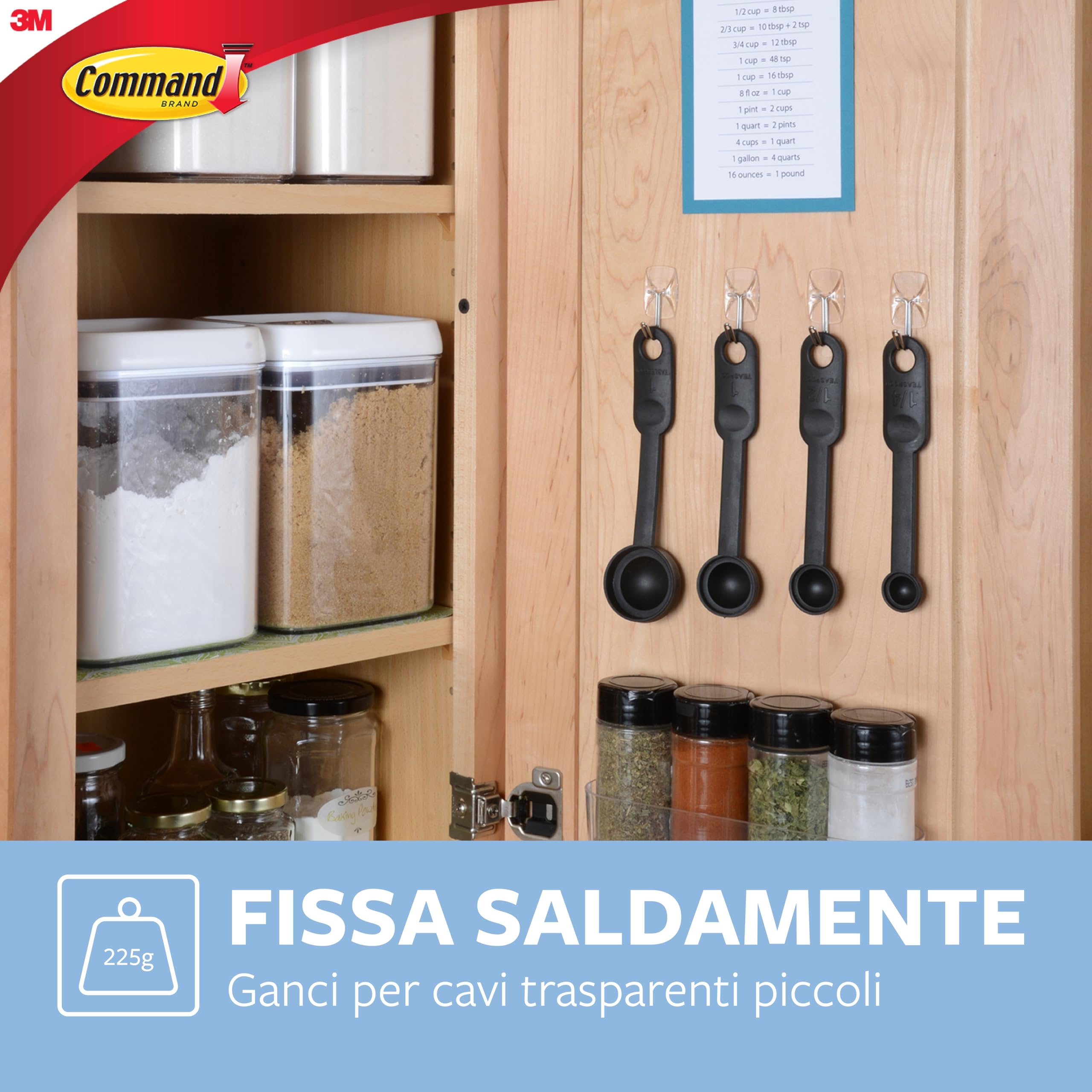 Command Ganci Adesivi Trasparenti Piccoli 3 Pezzi