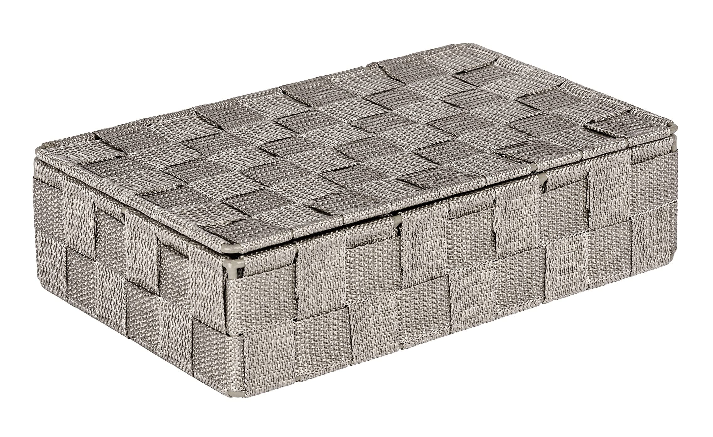 Wenko Adria organizer piccolo taupe con coperchio intrecciato