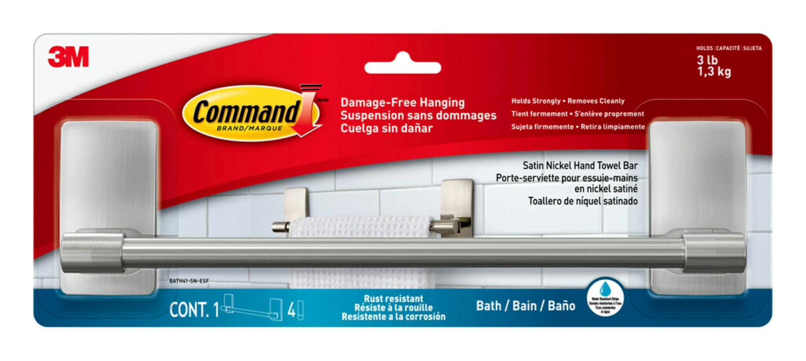 Command Portasapone Bagno Nero Opaco Adesivo fino 900 g