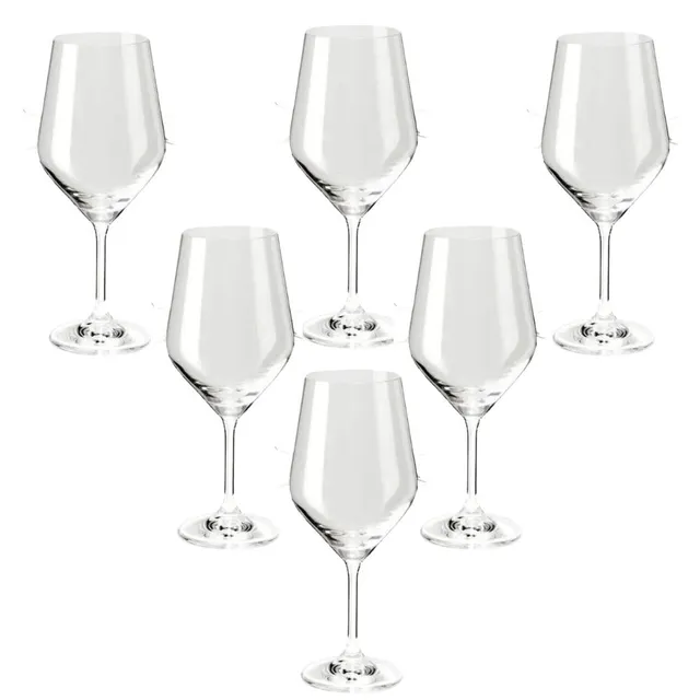 Cecaro Group Set 6 Calici Vino Vetro 44 cl Trasparenti