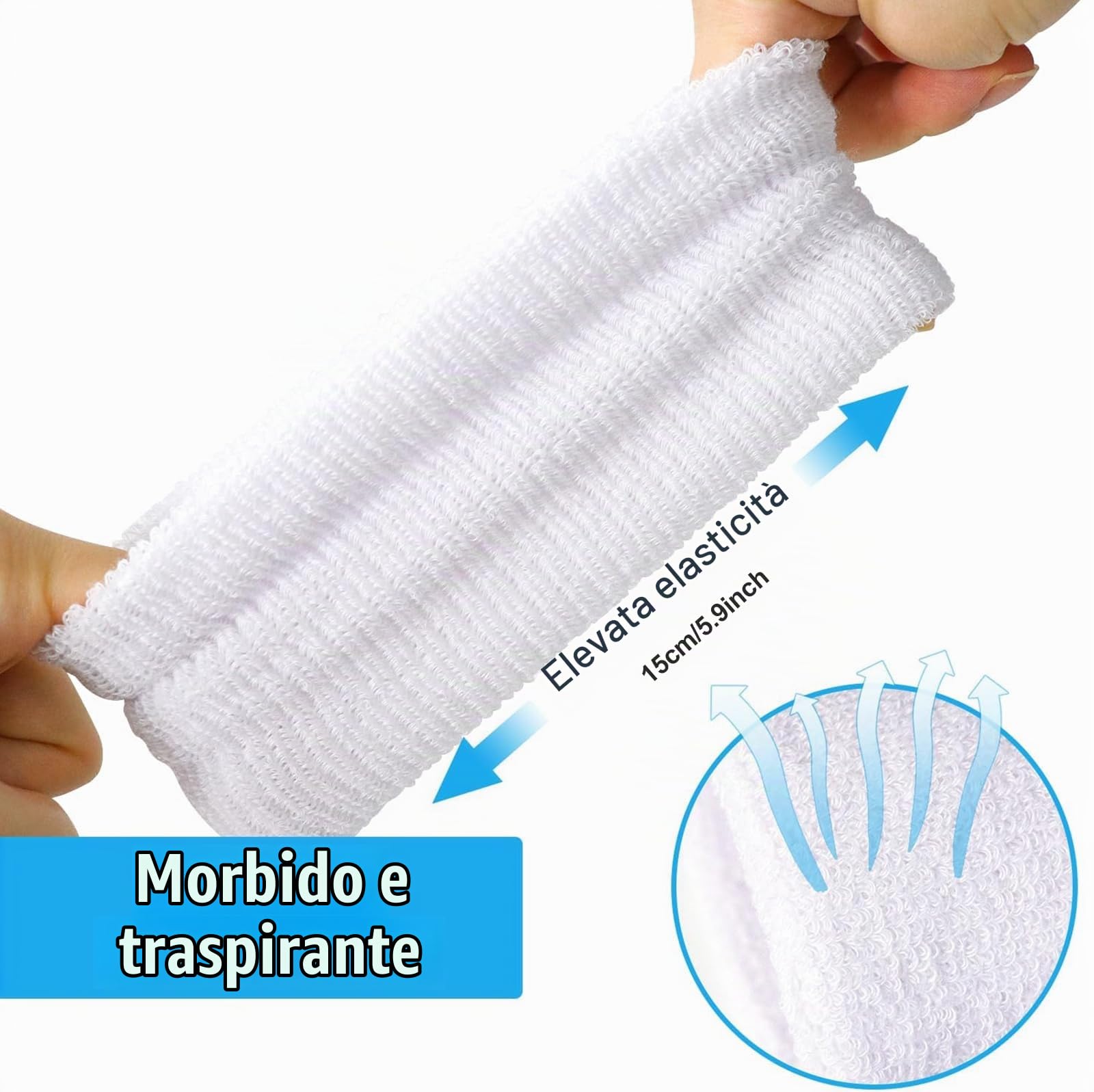 Quelcc Polsini Tergisudore Nero 2 Pezzi Cotone