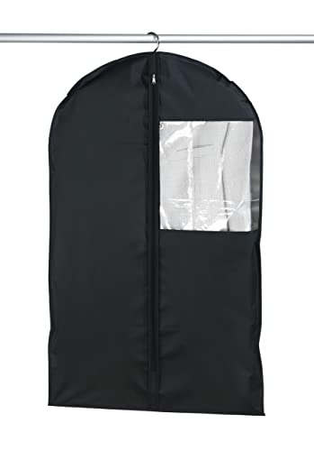 Wenko Deep custodia abiti nera 60x100 cm PEVA con finestra
