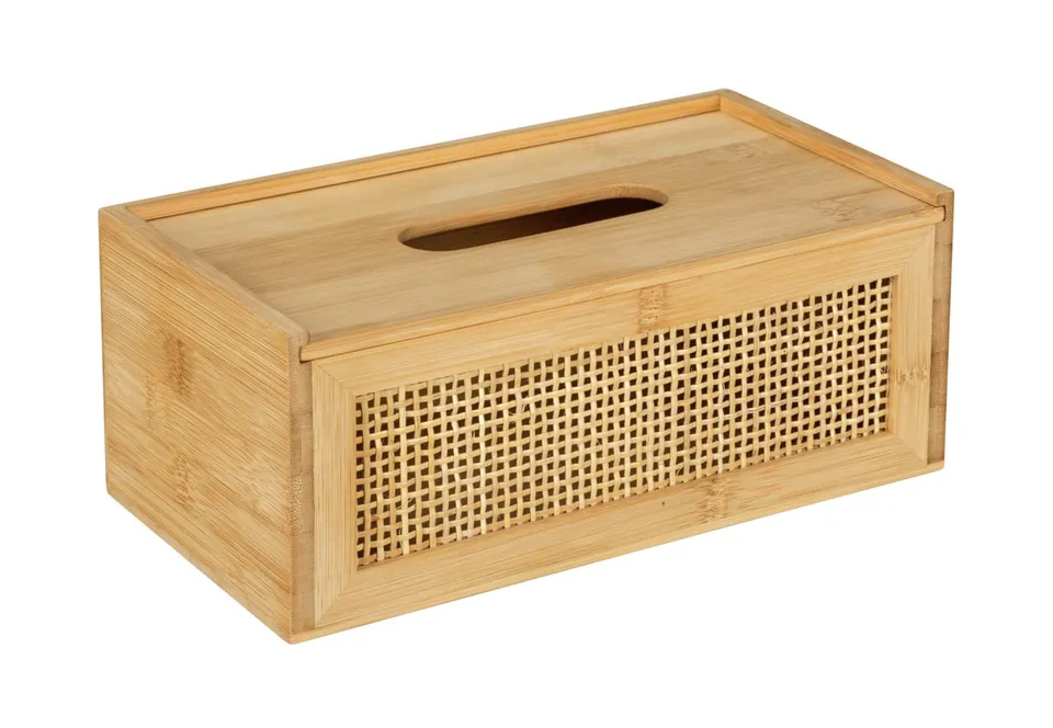 Wenko Allegre box portafazzoletti rattan bambù naturale