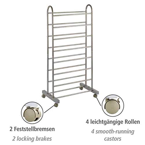 Wenko Giant Scarpiera 4 Ruote Estensibile Metallo Marrone 42 Paia