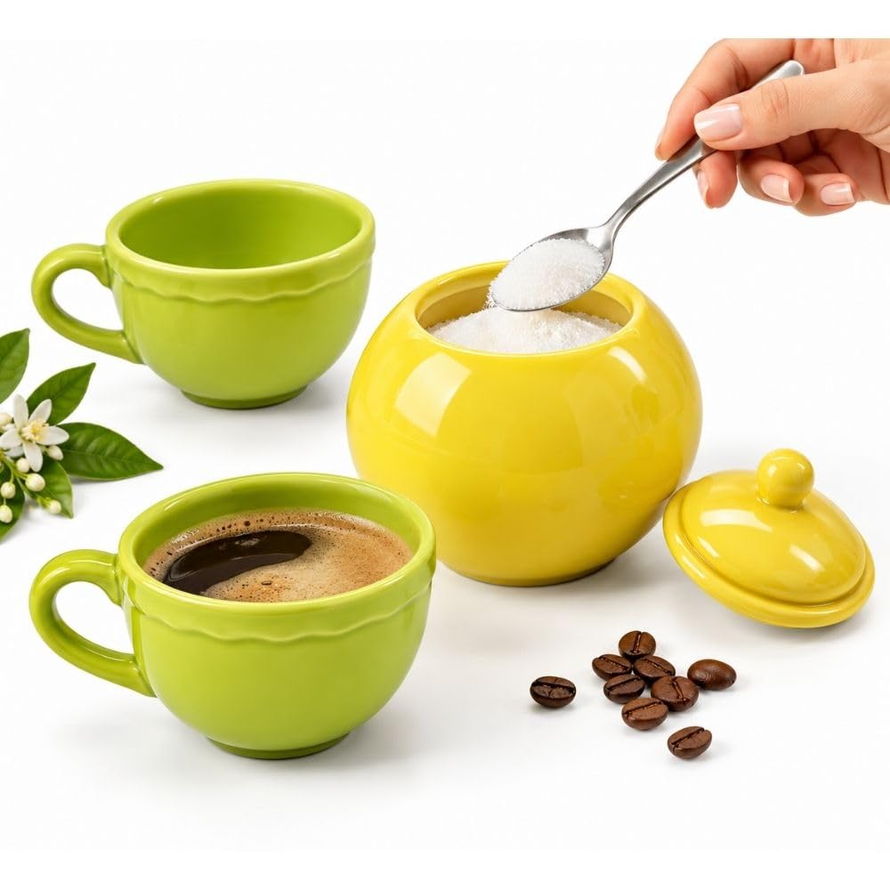 Cecaro Group Set Caffè tazzine ceramica 2 tazze con vassoio