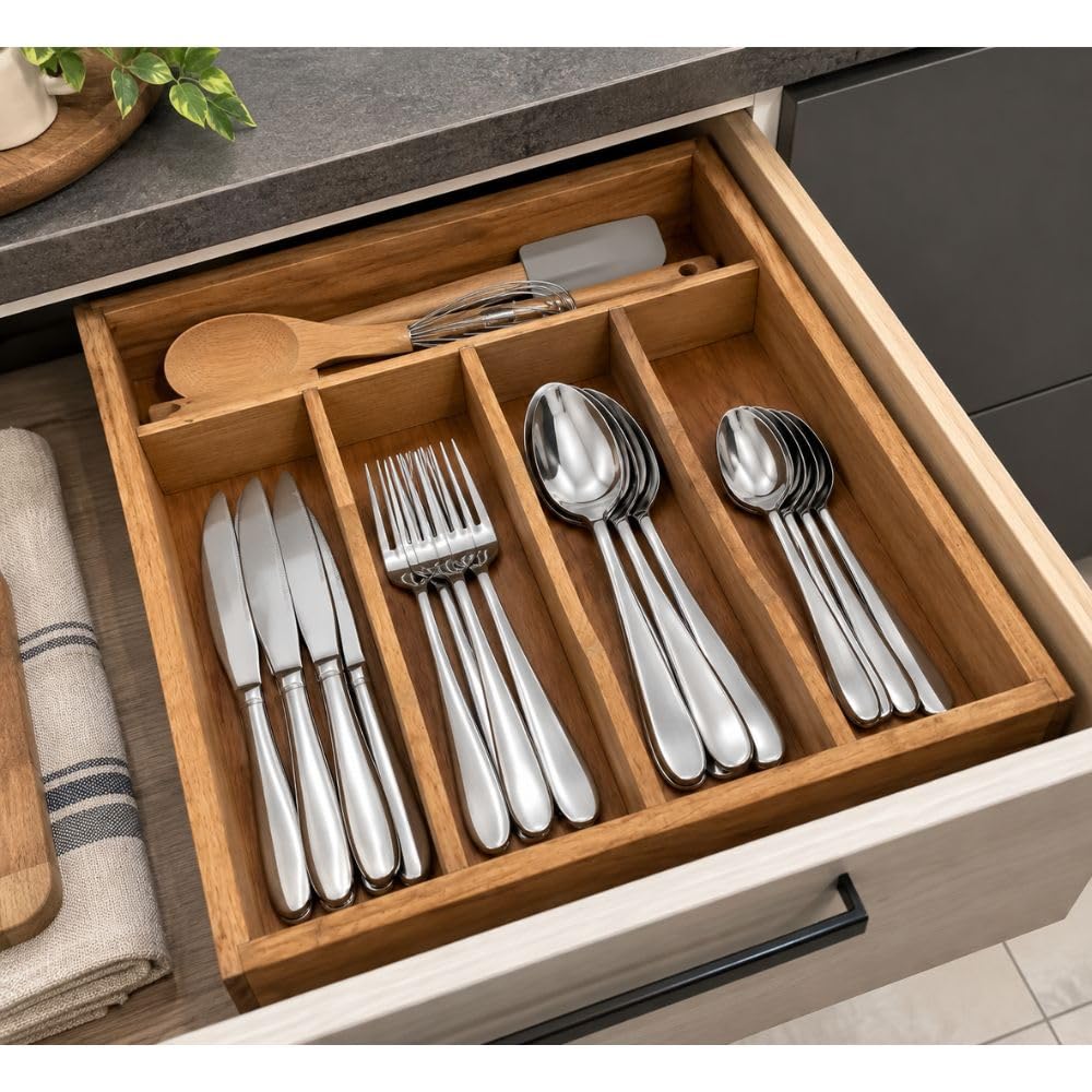 Cecaro Group 25x26x5 cm portaposate legno 5 scomparti