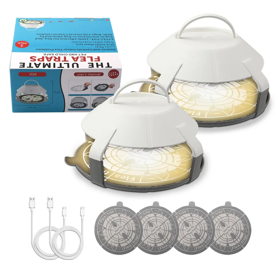 Gachiwar Trappole Pulci Luminose Casa Confezione da 2