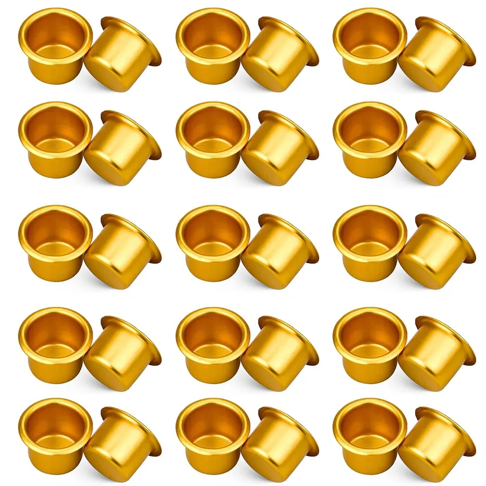 Lxoraziy Portacandele Metallo Oro 30 Pezzi Retrò